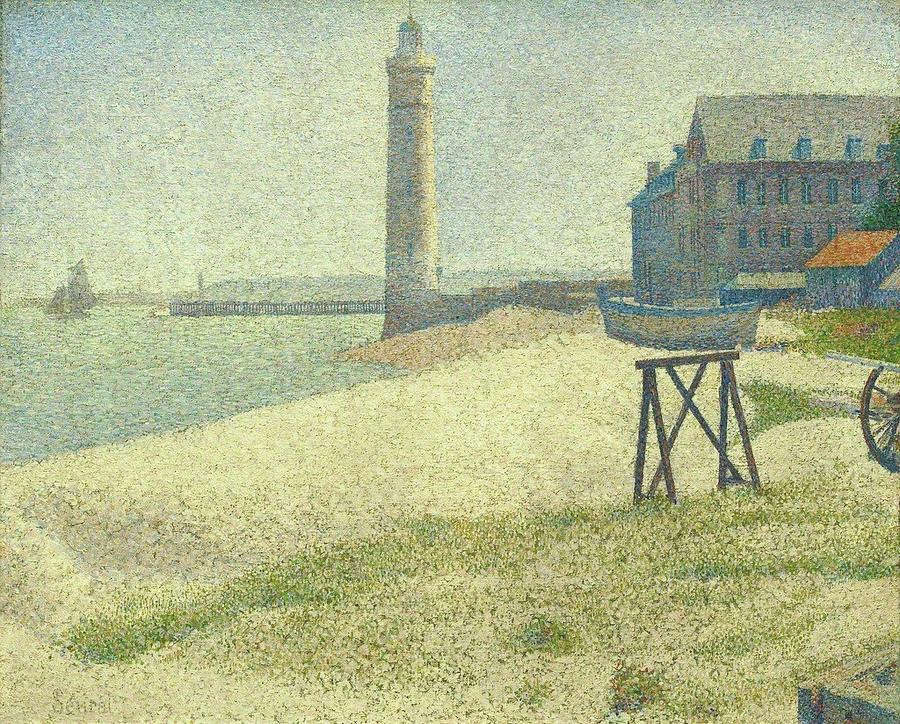 The Lighthouse At Honfleur 1886 Painting