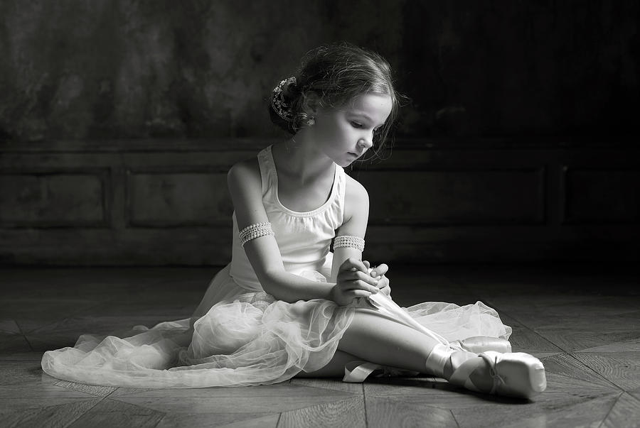 Black And White Photograph - The Little Dancer #1 by Victoria Ivanova