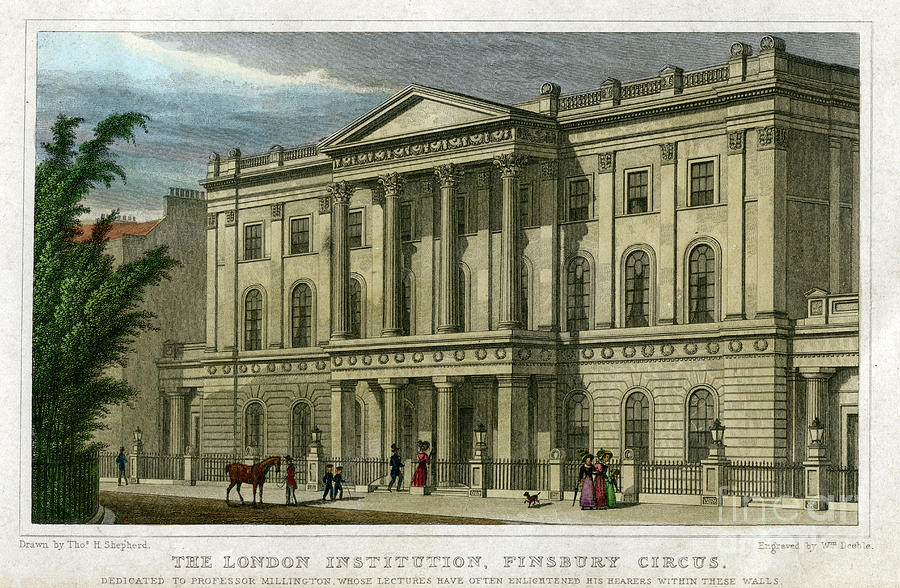 The London Institution, Finsbury #1 Drawing by Print Collector