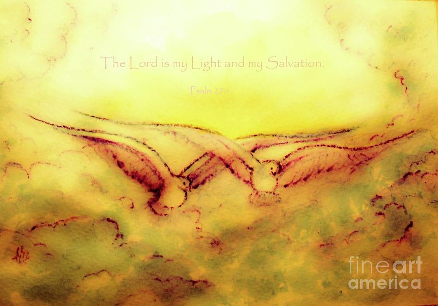 The Lord is My Light - Verse Painting by Hazel Holland