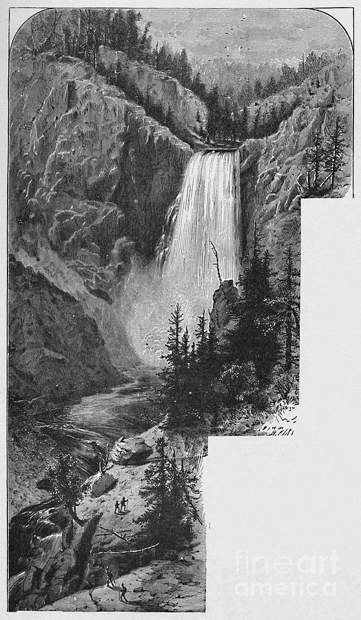 The Lower Falls #1 Drawing by Print Collector