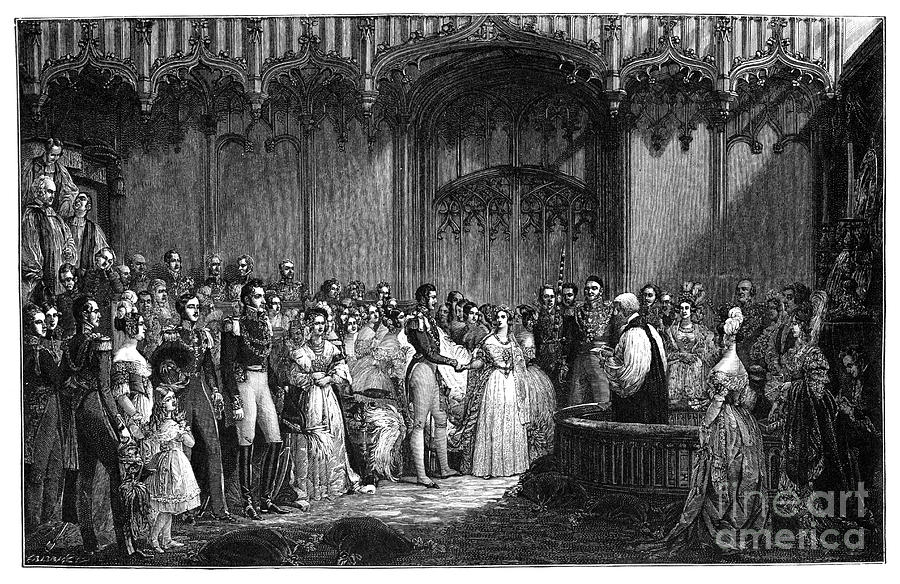 The Marriage Of Queen Victoria #1 Drawing by Print Collector