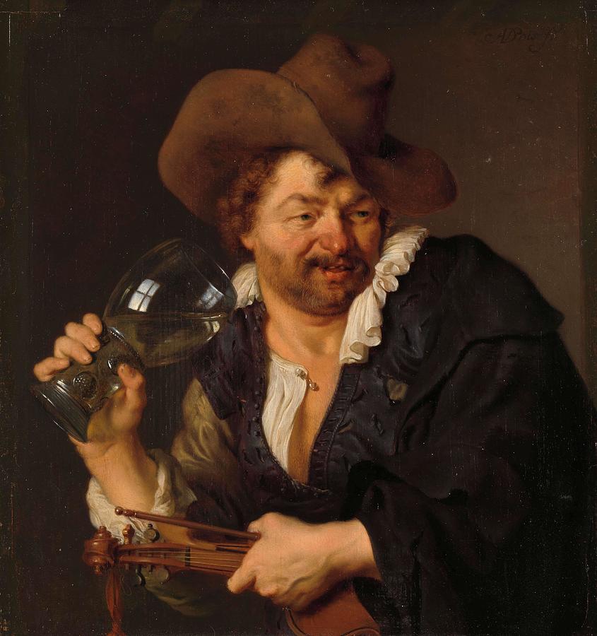 The Merry Fiddler. #1 Painting by Ary de Vois