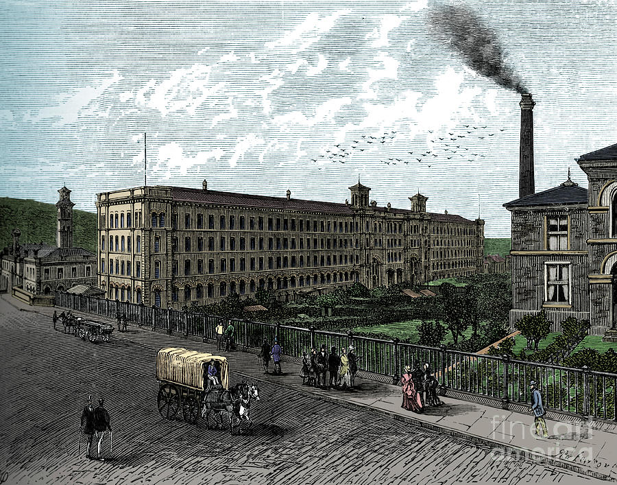 The Mill At Saltaire C1880 #1 Drawing by Print Collector