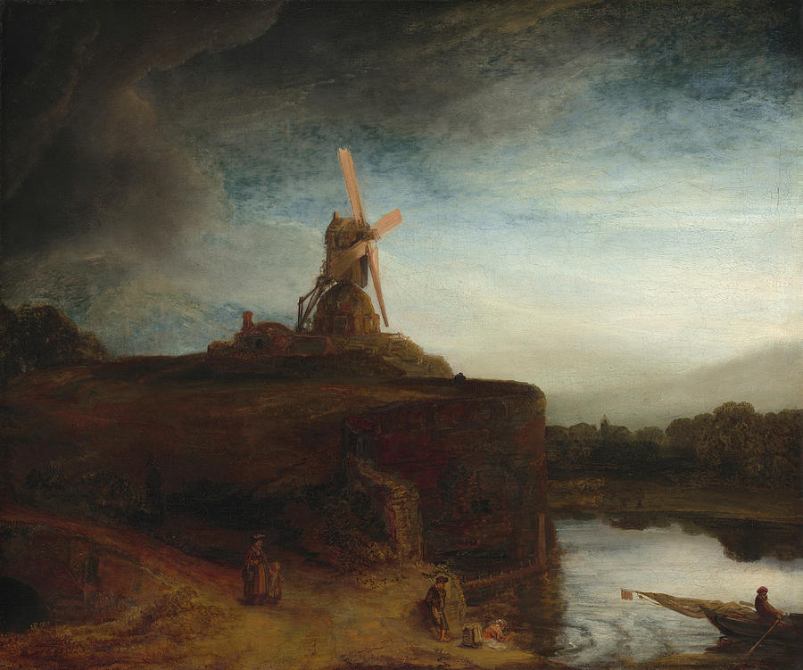 The Mill #1 Painting by Rembrandt van Rijn