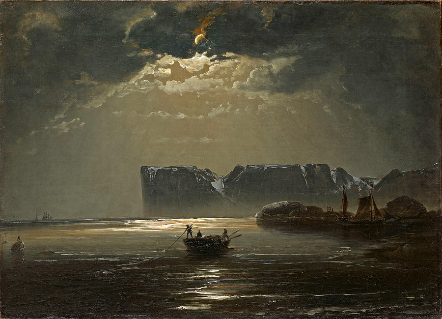The North Cape by Moonlight #2 Painting by Peder Balke