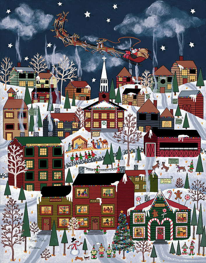 Winter Painting - The North Pole #1 by Medana Gabbard