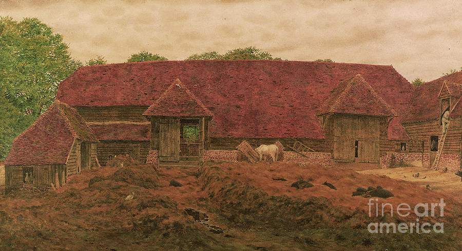 The Old Barn At Whitchurch Painting by George Price Boyce