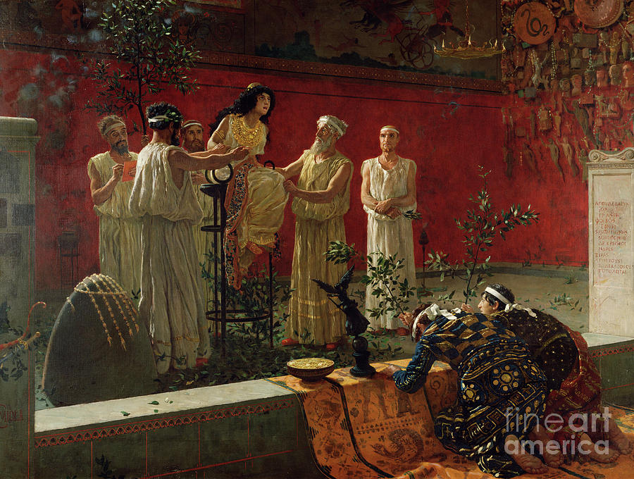 The Oracle, 1880 Painting by Camillo Miola