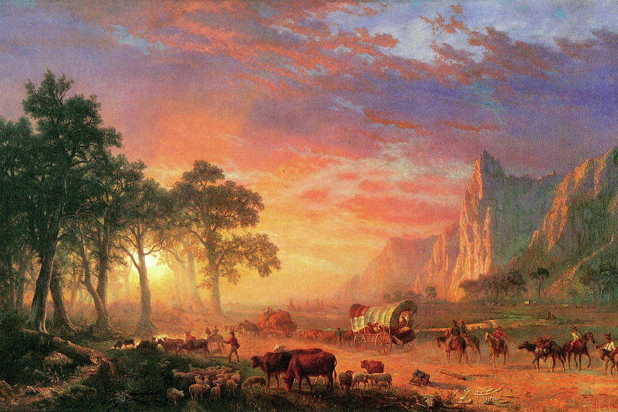 The Oregon Trail #1 Painting by Albert Bierstadt
