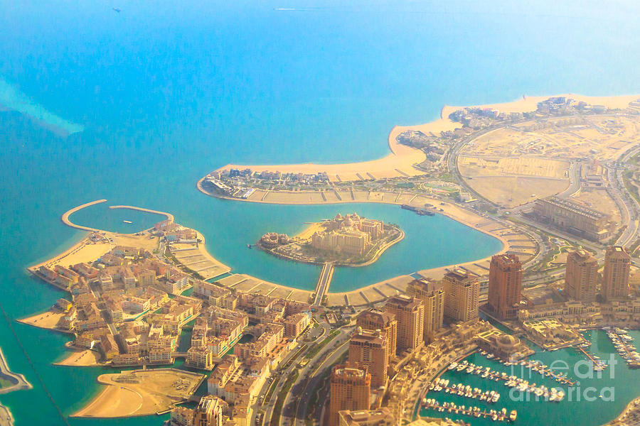 The Pearl Qatar aerial #1 Photograph by Benny Marty
