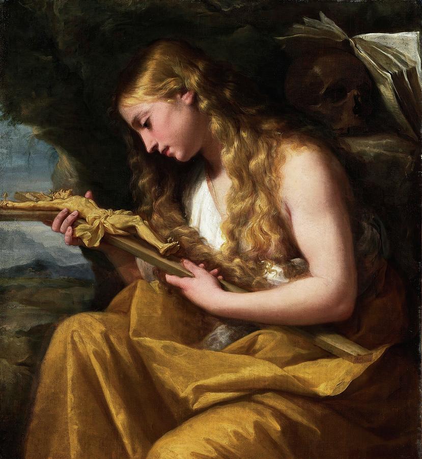 The Penitent Magdalene Painting By Lorenzo Pasinelli - Fine Art America