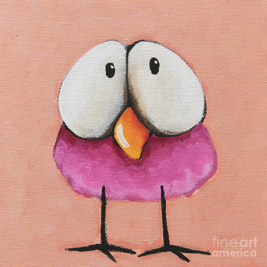 The Pink Bird #1 Painting by Lucia Stewart