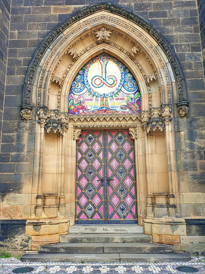 The Pink Door in Prague Photograph by Andrea Whitaker