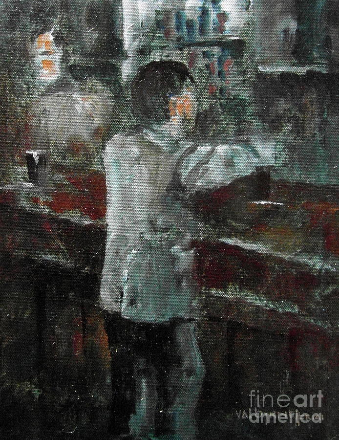 The Pint Man #1 Painting by Val Byrne