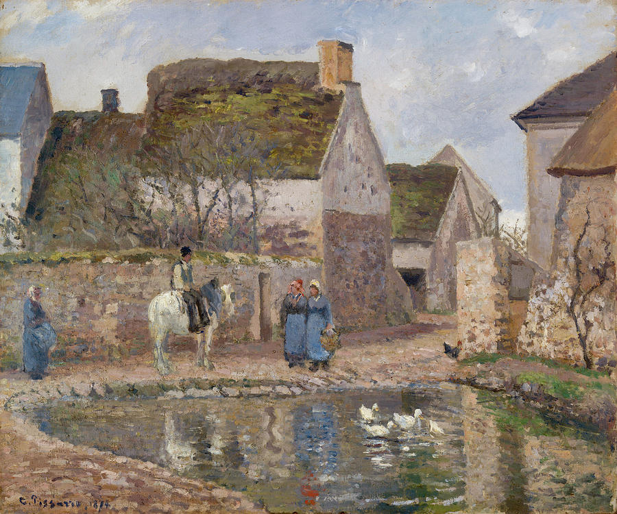 Camille Pissarro Painting - The Pond at Ennery #1 by Camille Pissarro