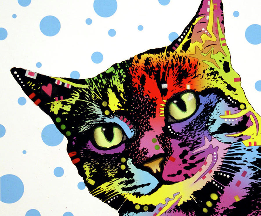 Animal Mixed Media - The Pop Cat #1 by Dean Russo