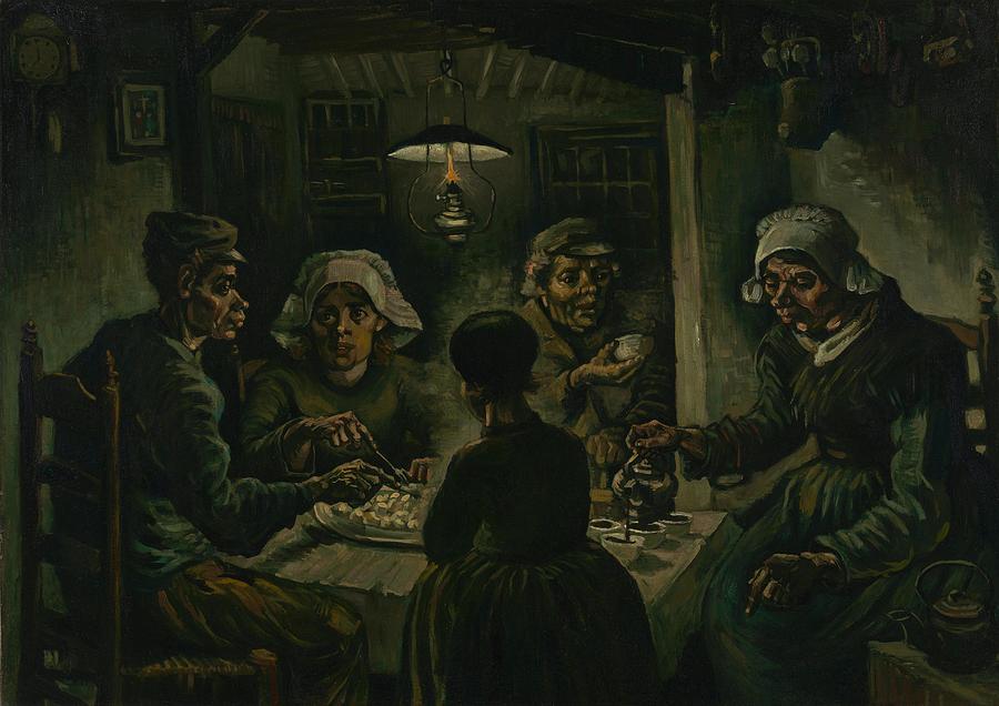 The Potato Eaters. #1 Painting by Vincent van Gogh -1853-1890-