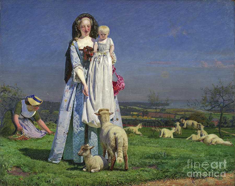 The Pretty Baa Lambs Painting by Ford Madox Brown