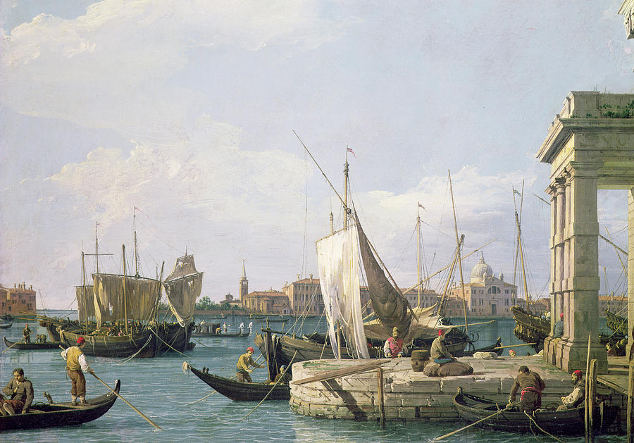 Canaletto Painting - The Punta della Dogana #1 by Canaletto