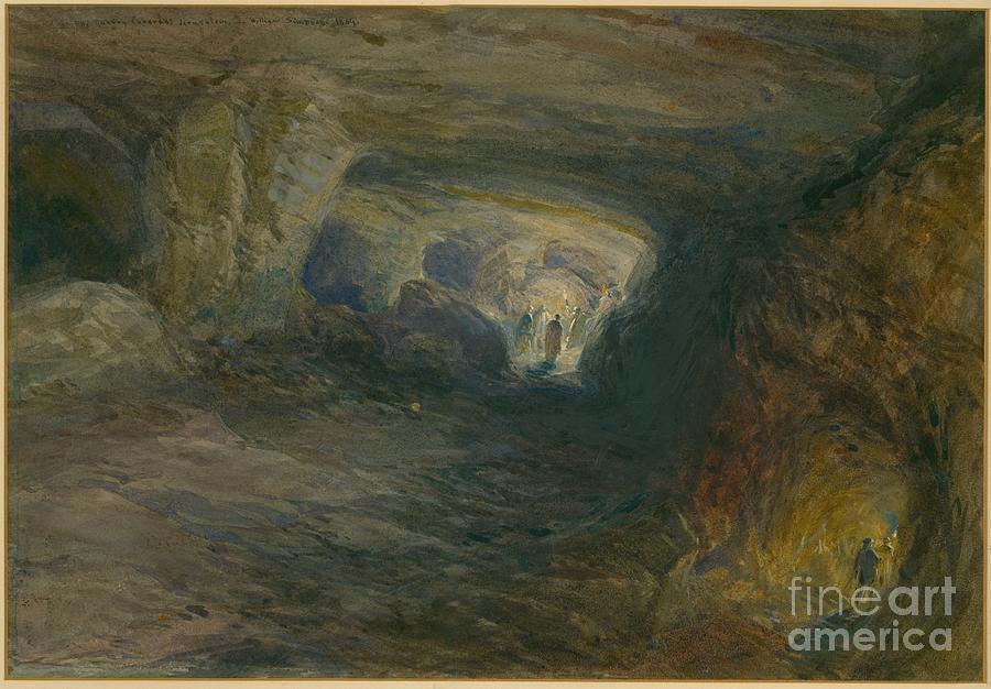 The Quarry Caverns, Jerusalem, 1869 Painting by William crimea Simpson