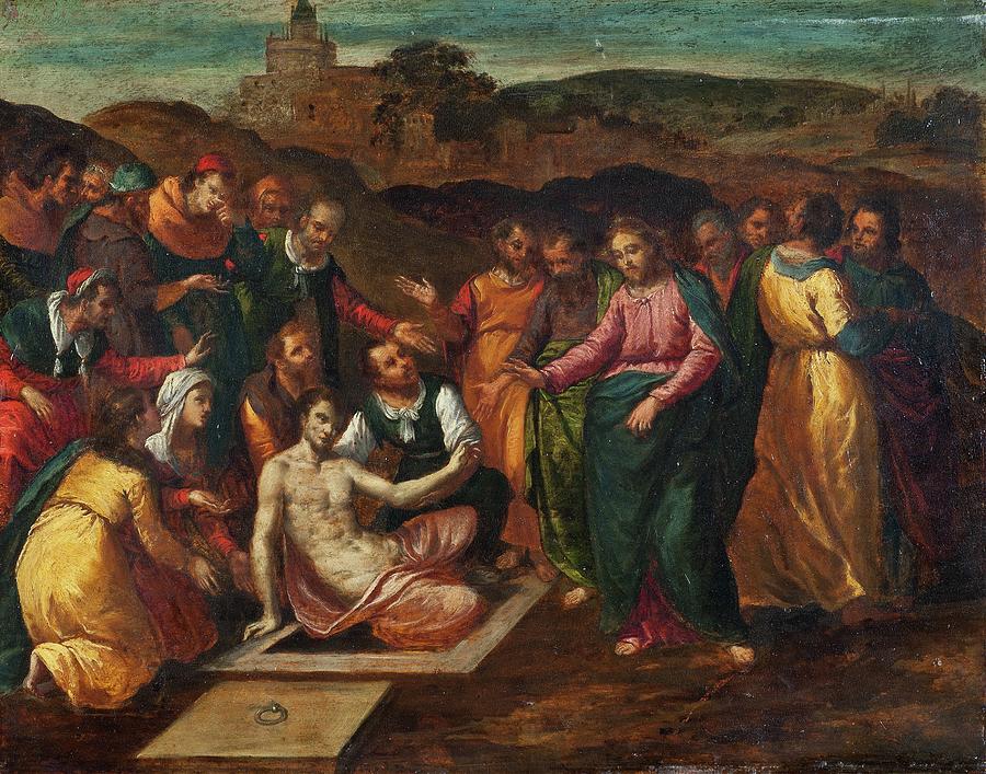 The Raising Of Lazarus Painting by Scarsellino - Fine Art America