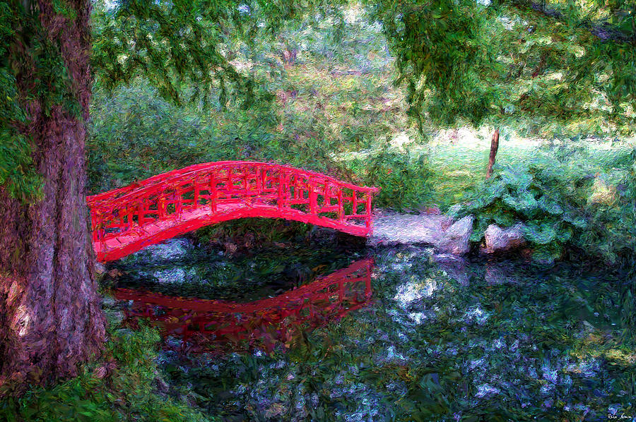 The Red Bridge #1 Digital Art by Rein Nomm