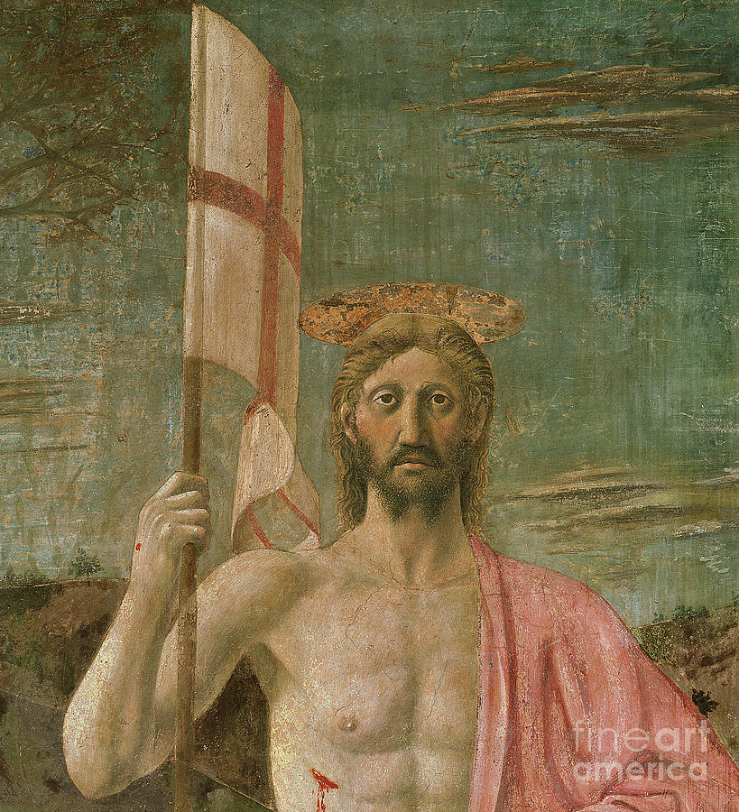 The Resurrection, Detail Of Christ, C.1463 Painting by Piero Della ...