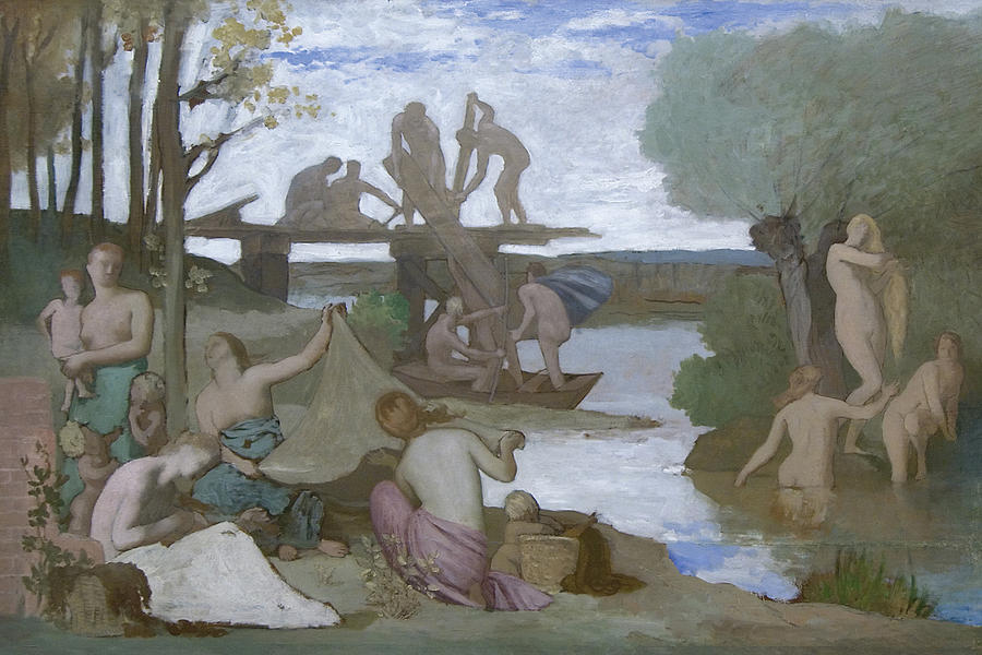 The River #1 Painting by Pierre Puvis De Chavannes