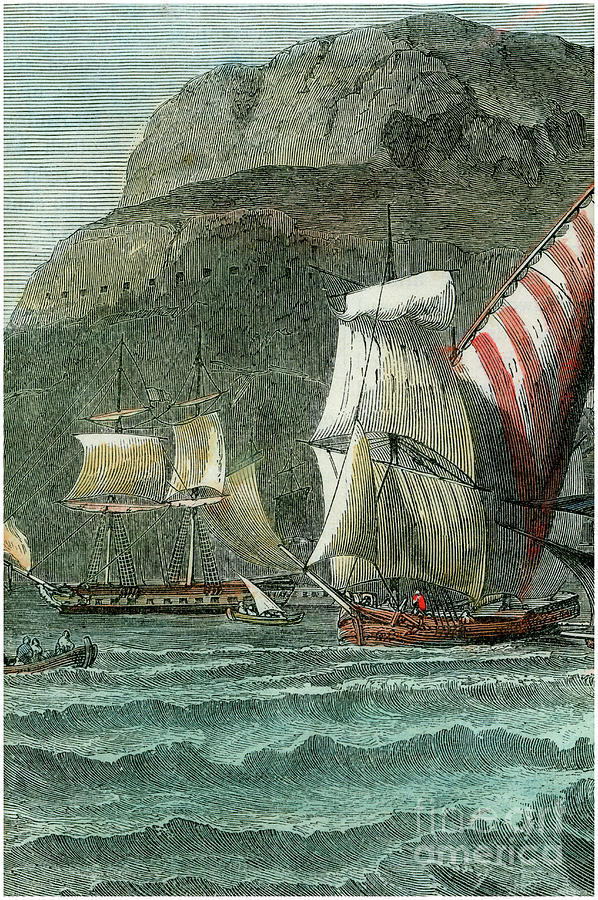 The Rock Of Gibraltar, C1880 #1 Drawing by Print Collector