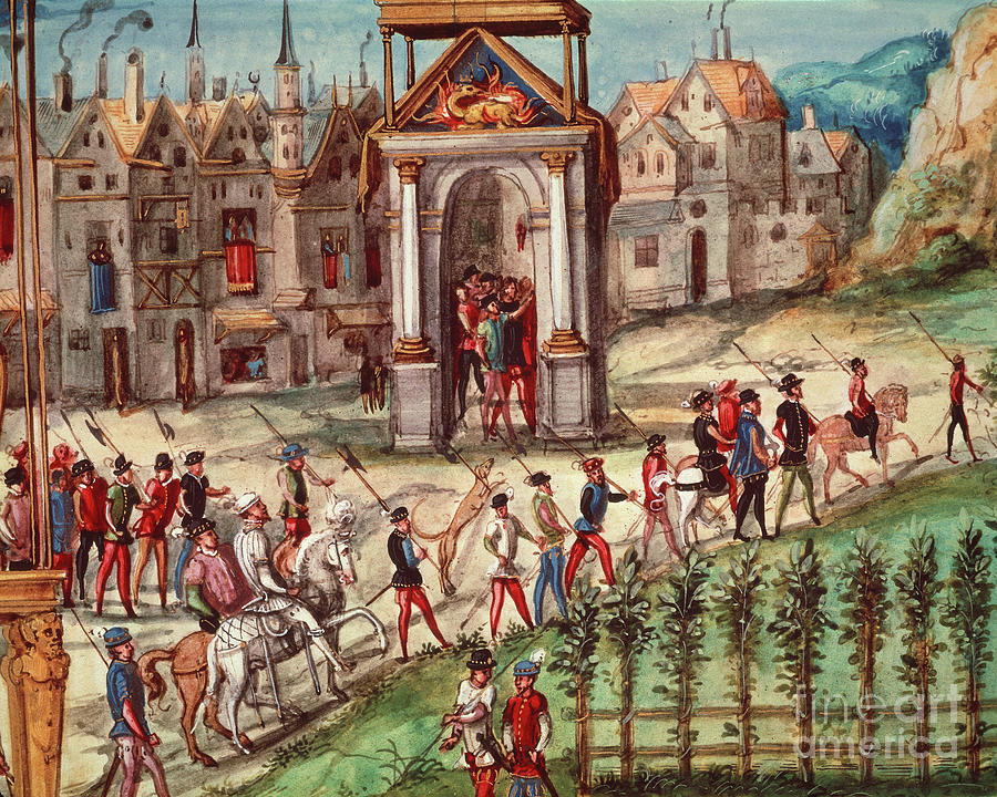 The Royal Entry Festival Of Henri II Painting by French School - Fine ...
