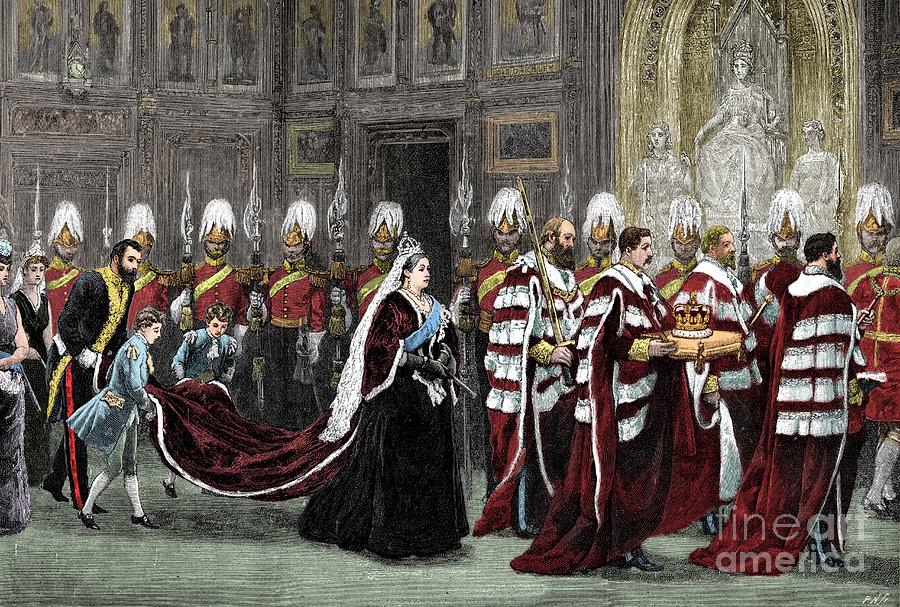 The Royal Procession In Westminster #1 Drawing by Print Collector