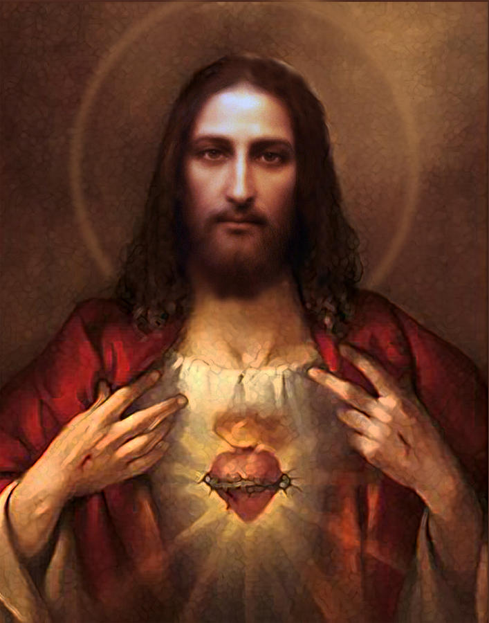 The Sacred Heart of Jesus #1 Photograph by Samuel Epperly