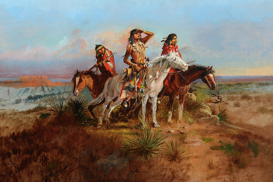 The Scouting Party Painting by Charles M Russell - Fine Art America