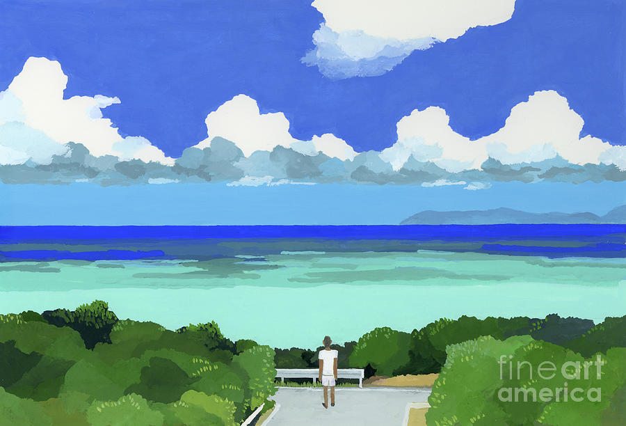 The Sea Of Okinawa Painting by Hiroyuki Izutsu