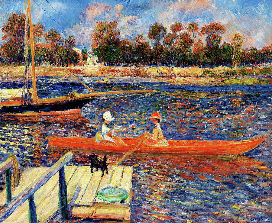 Paris Painting - The Seine at Argenteuil - Digital Remastered Edition #1 by Pierre-Auguste Renoir