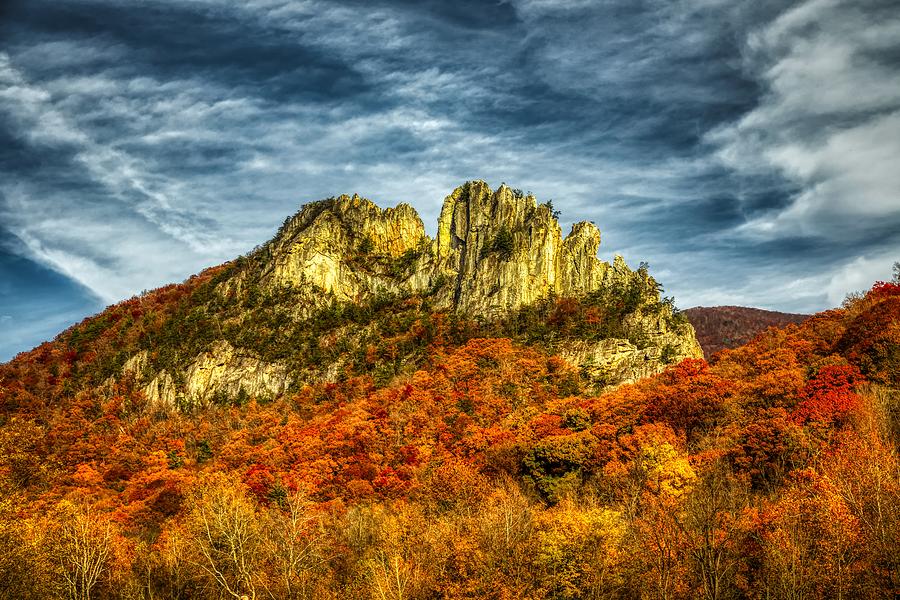 Mountain Photograph - The Seneca Rocks In Autumn #1 by Mountain Dreams