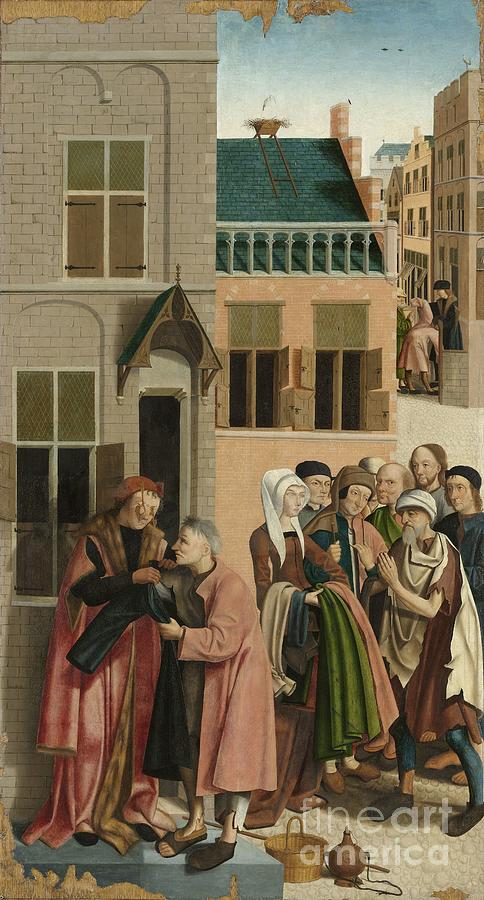 The Seven Works Of Mercy: Clothing The Naked, 1504 Painting by Master Of Alkmaar