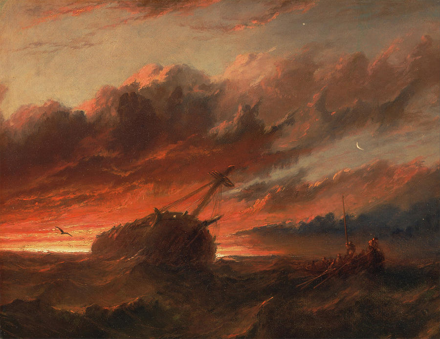 Francis Danby Painting - The Shipwreck  by Francis Danby