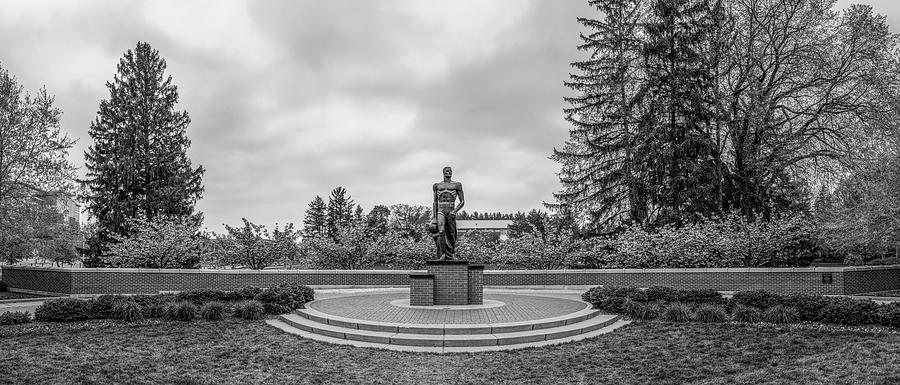 The Spartan Statue Black and White  #1 Photograph by John McGraw