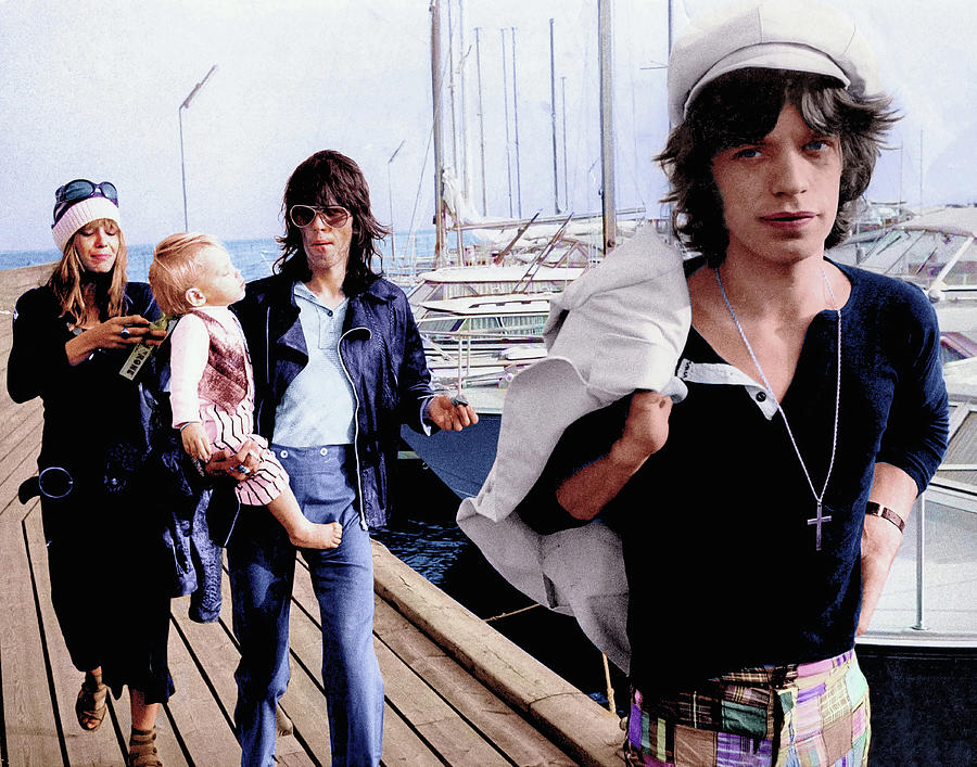 Keith Richards Photograph - The Stones Sailing #1 by Globe Photos