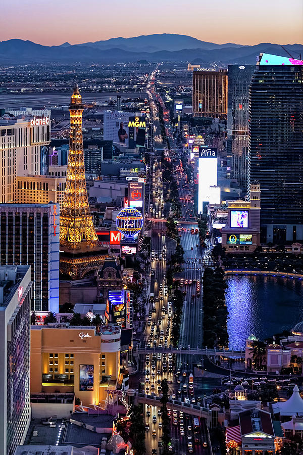 The Strip At Night, Las Vegas, Nevada, Usa Digital Art by Photostock ...