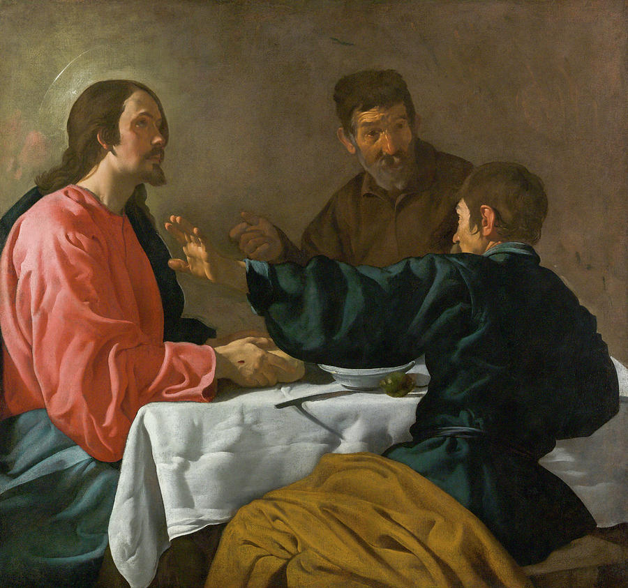 Jesus Christ Painting - The Supper at Emmaus #1 by Diego Velazquez