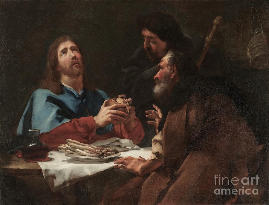 The Supper At Emmaus #1 Drawing by Heritage Images