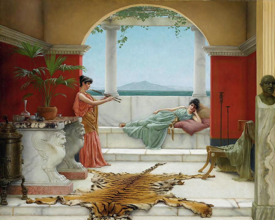 Ancient Rome Painting - The Sweet Siesta Of A Summer Day by John William Godward