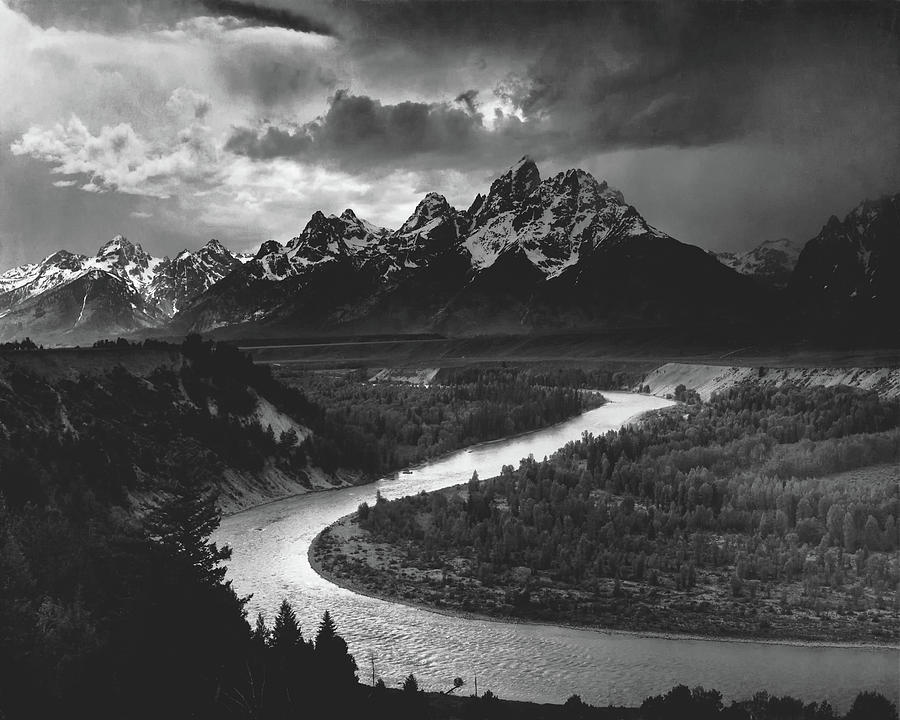 Ansel Adams Photograph - The Tetons And The Snake River 1942 by Mountain Dreams