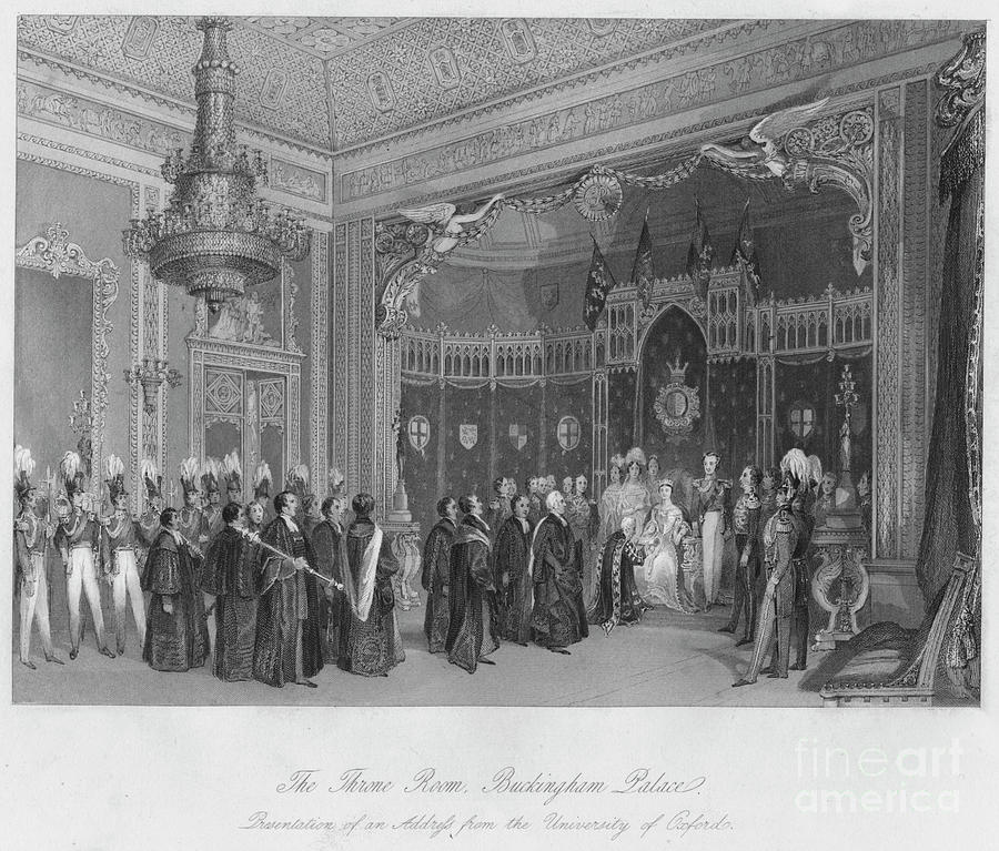 The Throne Room, Buckingham Palace #1 Drawing by Print Collector