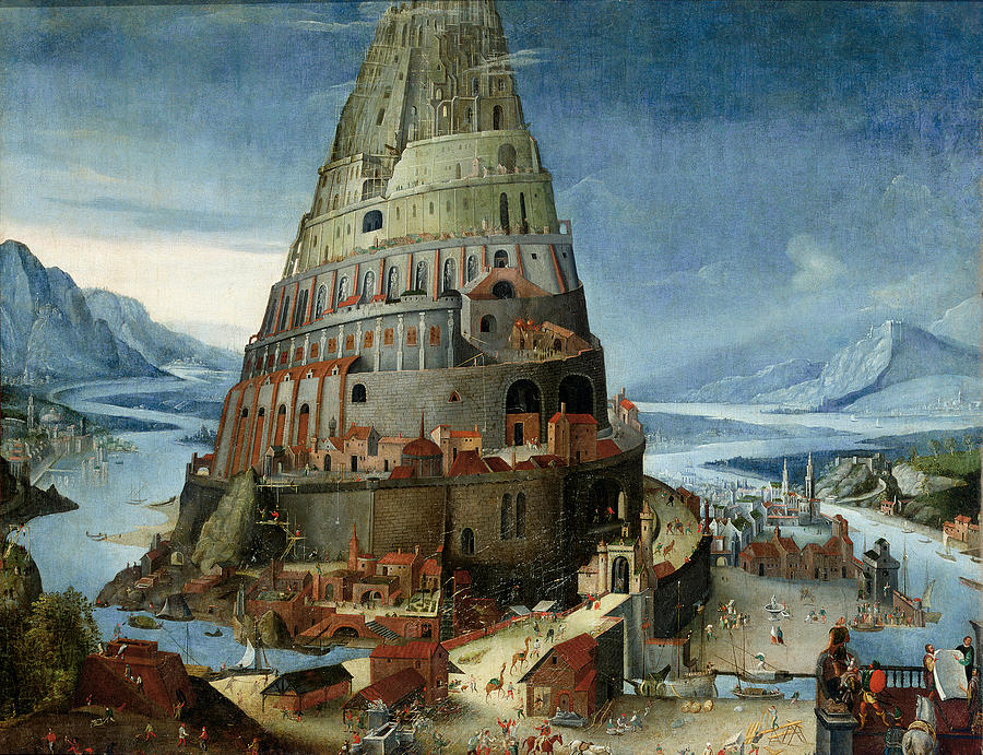 The Tower of Babel #2 Painting by Circle of Tobias Verhaecht