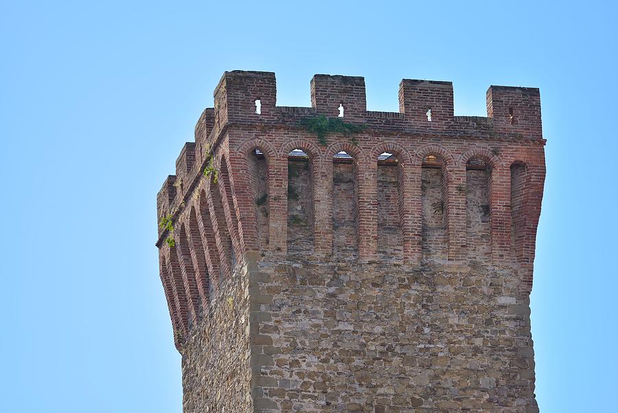 Architecture Photograph - The Upper Part Of A Tower Of An Ancient #1 by Daniel Chetroni