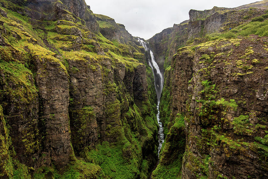 The View Into Gullfoss Canyon, One Of Iceland's Tallest Waterfalls ...